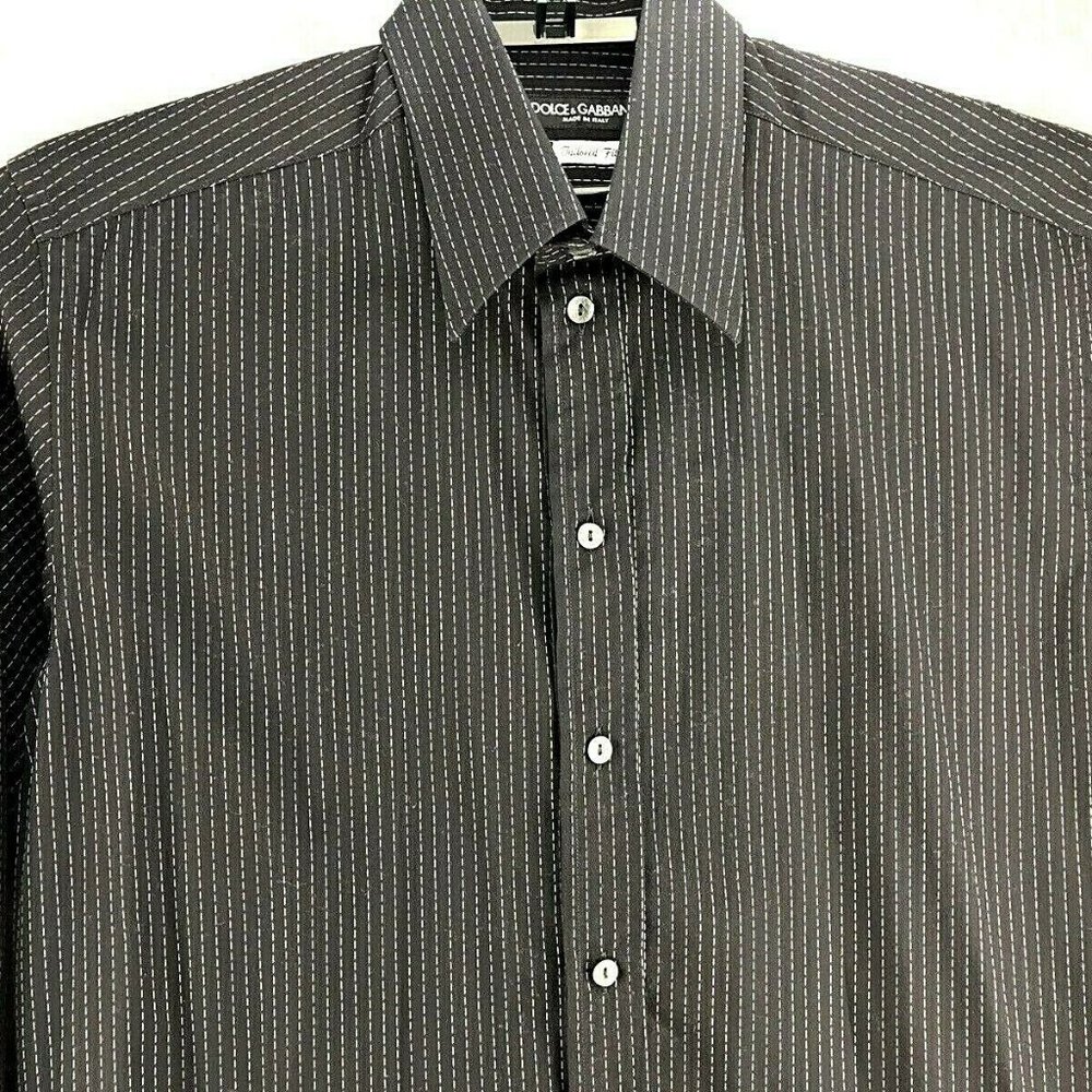 Dolce & Gabbana Men Dress Shirt LARGE 16 1/2 42 Bl